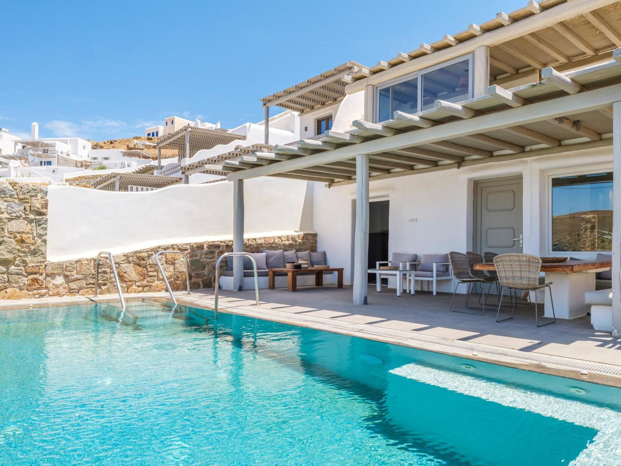 Sea Rock & Sky Private Mykonos Residence Merchia Beach Exterior foto